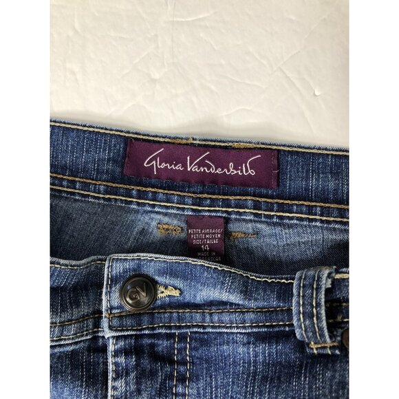 Gloria Vandenbilo Womens Sz 14 34X28  Blue Denim Jeans Straight High Rise Mom - Picture 4 of 6